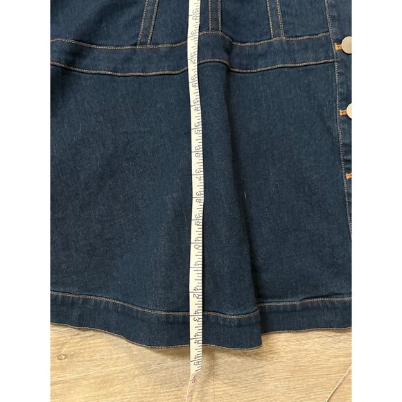 NWT ELOQUII Fit Flare Denim Midi Dress Dark Wash Stretch Casual 3X 24 Plus Curvy - Picture 11 of 11